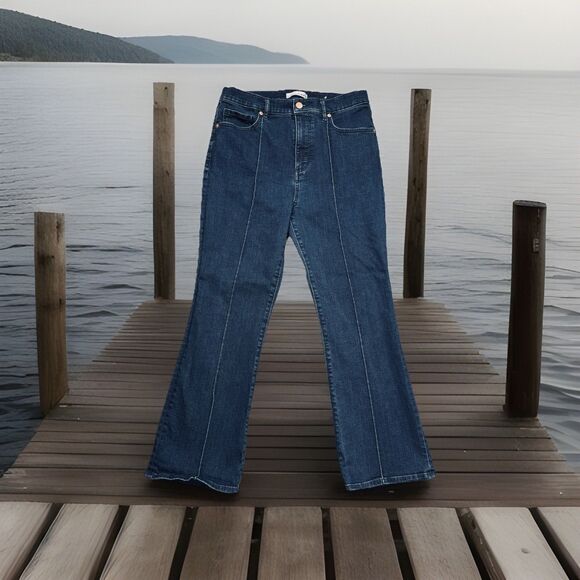 LOFT Denim - Loft Kick Crop Jeans 29/8 Blue Stretch Front Seams High Rise Measures 29 x 25
